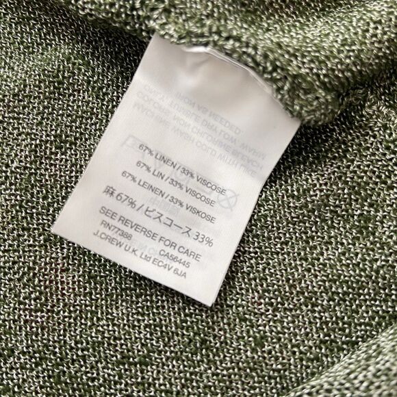 J. Crew Linen Blend Wrapped Cardigan Sweater Green Size Large - Picture 8 of 12